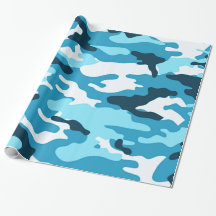 Camouflage bleu| Papier à envelopper