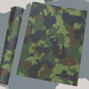 Papier Cadeau Camouflage Camo Green Armée de Forêt Militaire