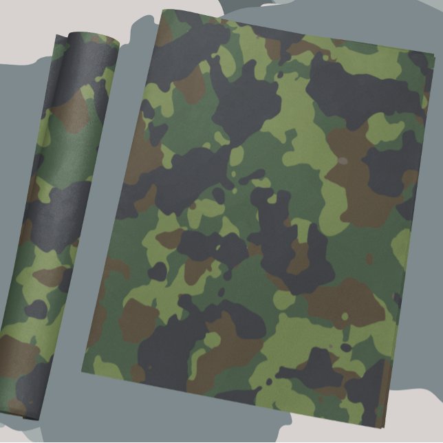 Papier Cadeau Camouflage Camo Green Armée de Forêt Militaire (Créateur téléchargé)