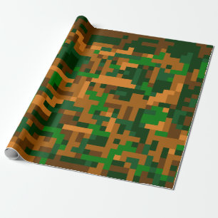 Papier Cadeau Camouflage de 8 bits