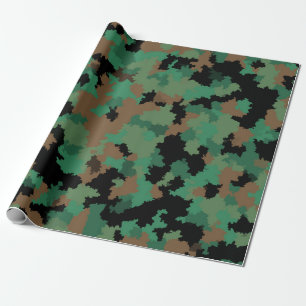 Papier Cadeau Camouflage de la jungle verte de l'armée Design Mo