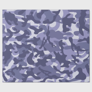 Papier Cadeau Camouflage de la marine violette