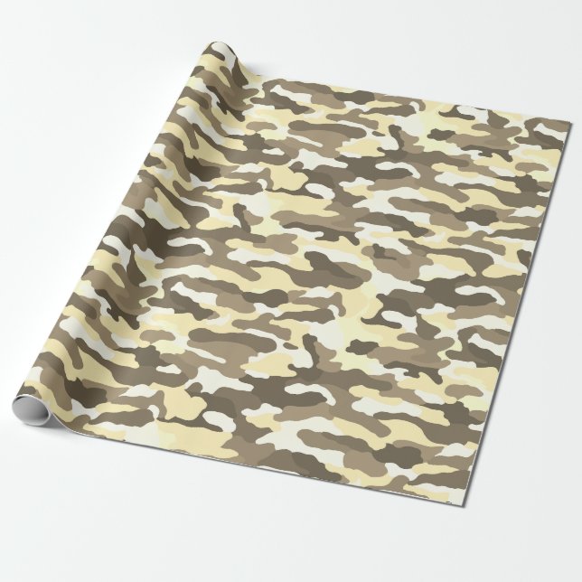 Papier Cadeau Camouflage du désert (Déroulé)