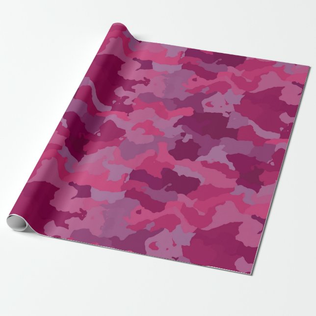 Papier Cadeau Camouflage rose (Déroulé)