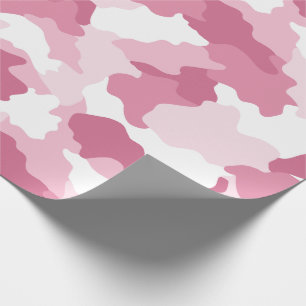 Papier Cadeau Camouflage rose Fille Motif framboise
