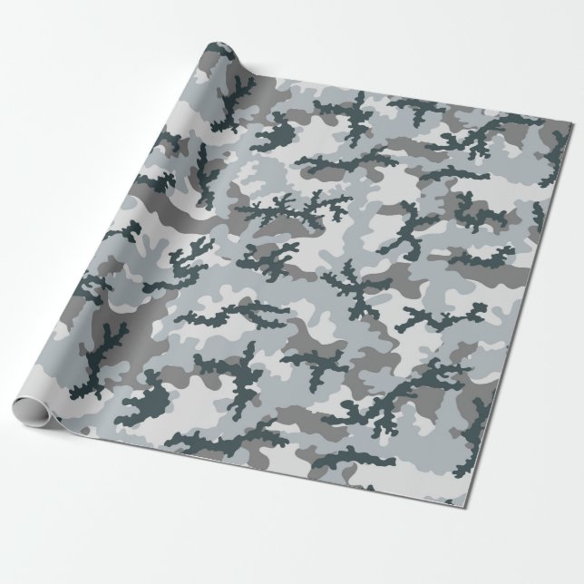Papier Cadeau Camouflage urbain (Déroulé)
