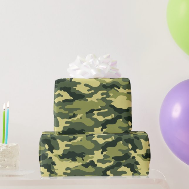 Dtiafu Lot De 8 Feuilles De Papier Cadeau Camouflage Pour Hommes, Garçons, Enfants – Papier Cadeau Militaire Pour Anniversaire Des Vétérans – 4 Styles