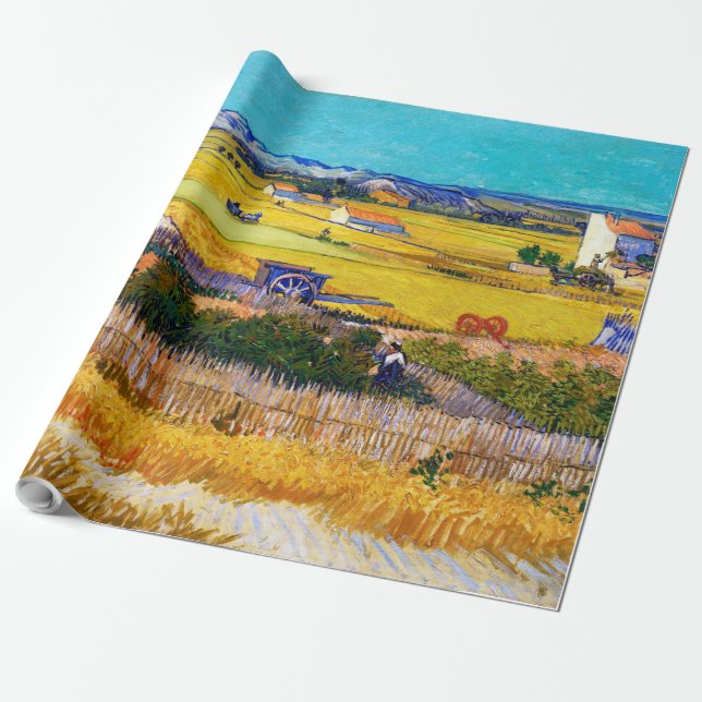 Papier Cadeau Campagne d'automne, Van Gogh (Déroulé)