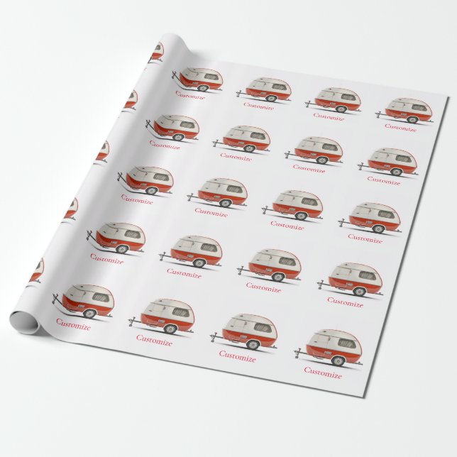 Papier Cadeau Camper Teardrop Classic Retro Thunder_Cove (Déroulé)