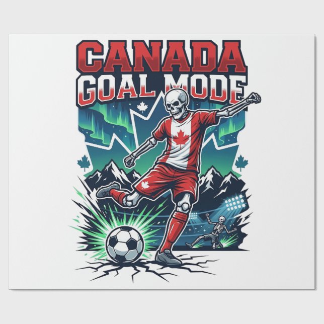 Papier Cadeau Canada Mode de but squelette attaquant nations dyn (Plat)