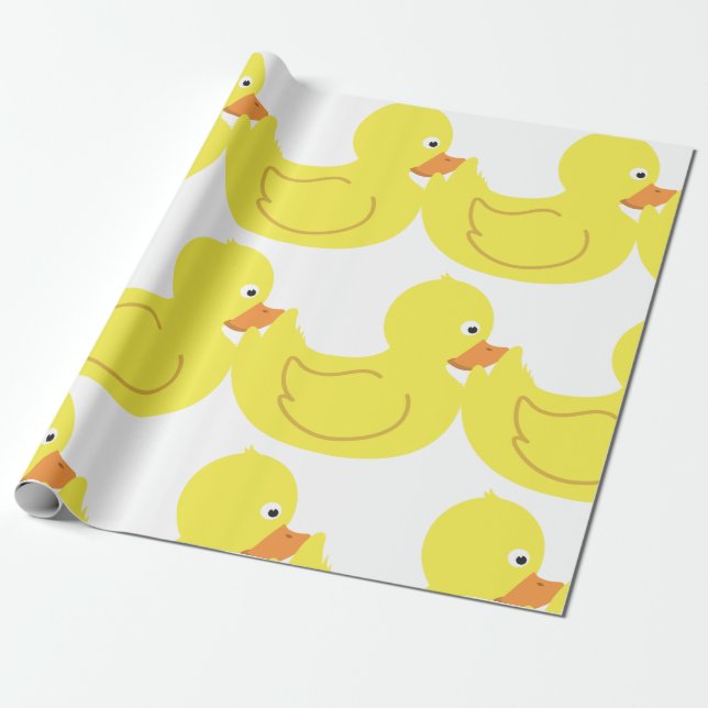 Papier Cadeau Canard en caoutchouc (Déroulé)