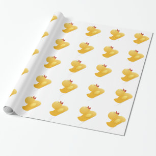 Papier Cadeau Canard en caoutchouc jaune