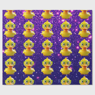 Papier Cadeau Canard en Caoutchouc Mignon Charme Thème Inspiré