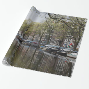 Papier Cadeau Canaux à Amsterdam, Hollande