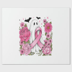 Papier Cadeau Cancer du sein Halloween Fantôme Boho