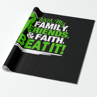Papier Cadeau Cancer Survivante Foi Amis Famille Green Et Whi