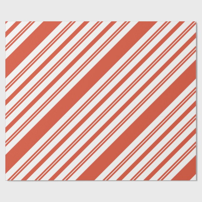 Papier Cadeau Candy Cane Chorus-Stripe-Diagonal (Plat)