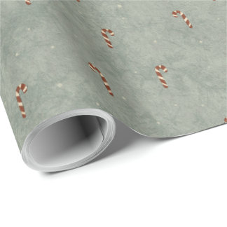 Papier Cadeau Candy Cane Pattern Wrapping Paper