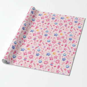 Papier Cadeau "Candyland Christmas Stars Motif"
