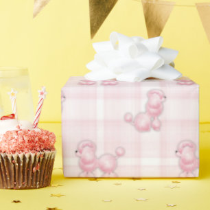 Papier Cadeau Canicules Français Rose Sur Plaid