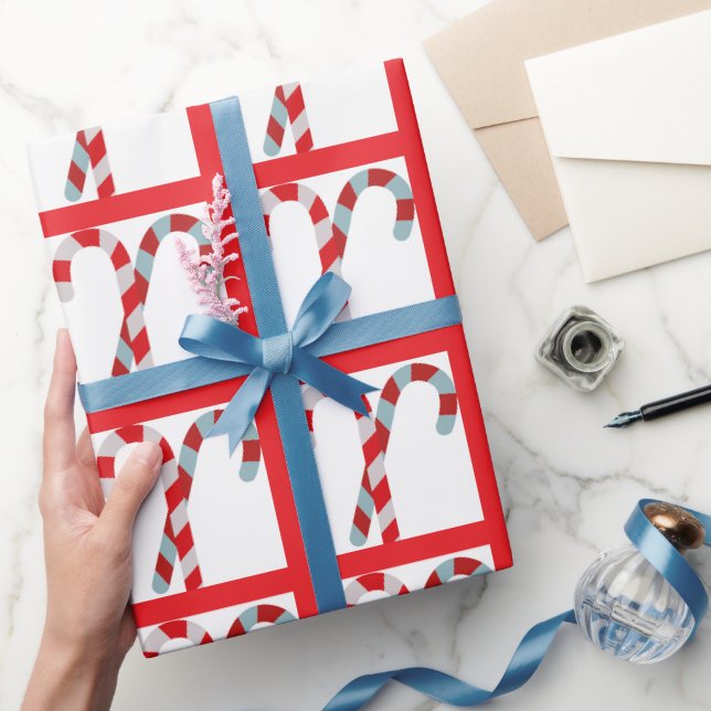 Papier Cadeau Canne de bonbon (Cadeaux)