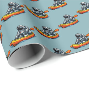Papier Cadeau Canotage d'astronaute