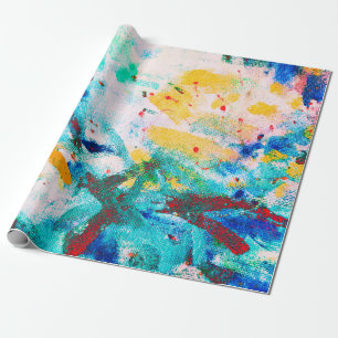 Papier Cadeau Canva Artistique Verte. Illustration de Cool viole