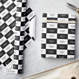 Papier Cadeau Caps Jour des Pères Papa Fondé