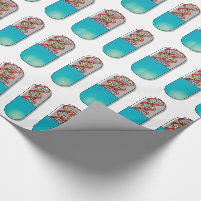 Papier Cadeau Capsule d'ADN Science Médicale (Coin)