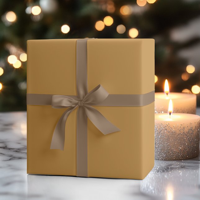 Papier Cadeau Caramel Latte Couleur Uni | Classique | Élégant (Créateur téléchargé)