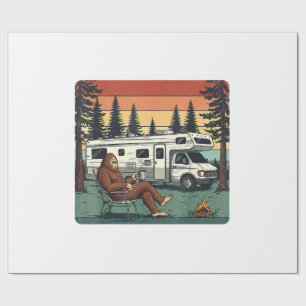 Papier Cadeau Caravane Camping Vintage Aventure Bigfoot