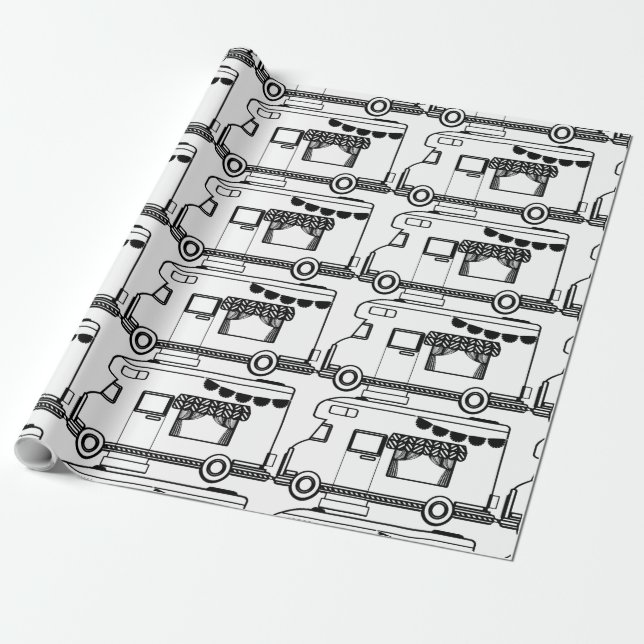 Papier Cadeau Caravane de camping RV Thunder_Cove (Déroulé)