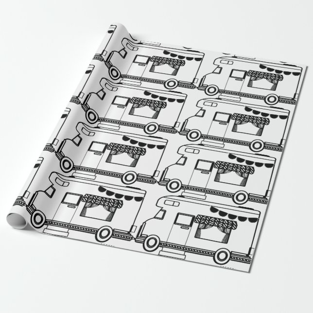 Papier Cadeau Caravane de camping RV Thunder_Cove (Déroulé)