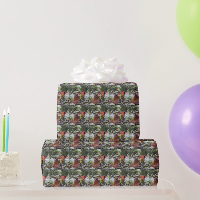Papier Cadeau Cardinal masculin au printemps (Cadeaux de fête)