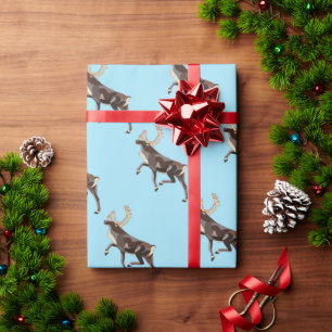 Papier Cadeau Caribou/Reindeer d'art populaire