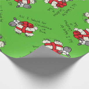 Papier Cadeau Caricature de Noël pour les Murs de Noël