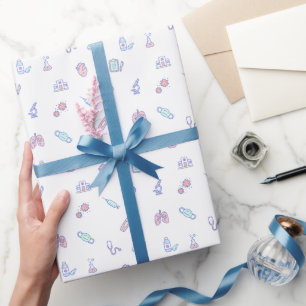 Papier Cadeau Caricature médicale mignonne médecin allaitant doo