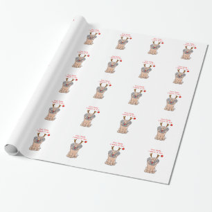 Papier Cadeau Carlin cher Père Noël….