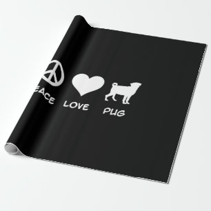 Papier Cadeau Carlin d'amour pour la paix   Cadeau Amoureux de l