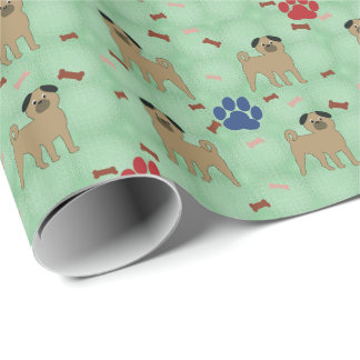 Papier Cadeau Carlin de dessin