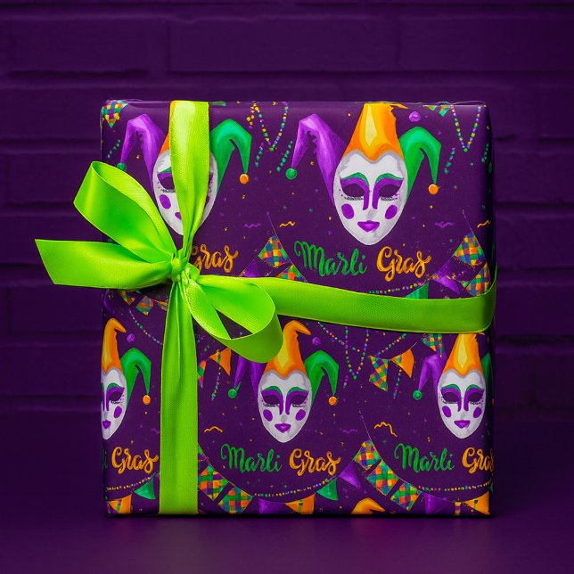 Papier Cadeau Carnaval de Mardi Gras (Créateur téléchargé)