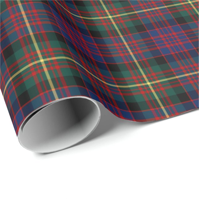 Papier Cadeau Carnegie Clan Tartan (Coin rond)