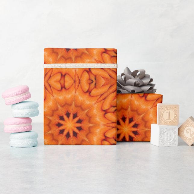 Papier Cadeau carottes fractales (Baby Shower)