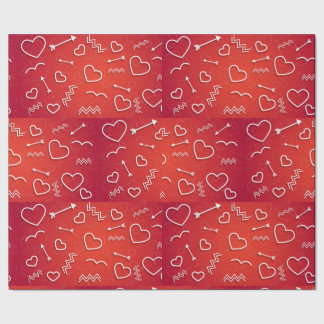 Papier Cadeau Carquois de Cupidon : motif d'amour géométrique ab