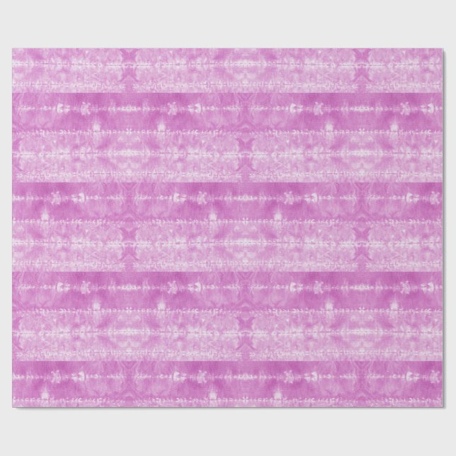 Papier Cadeau Carreau de cheveux de cheval rose rayé (Plat)