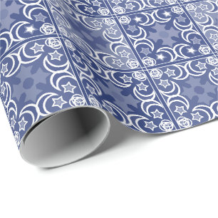 Papier Cadeau Carreau de Delft motif national ethnique néerlanda