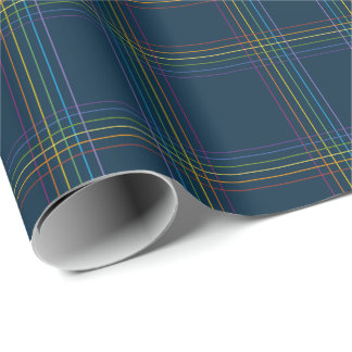Papier Cadeau Carreaux Arc-en-Ciel