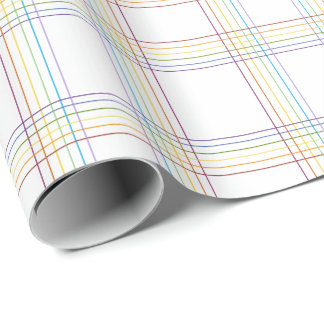 Papier Cadeau Carreaux Arc-en-Ciel