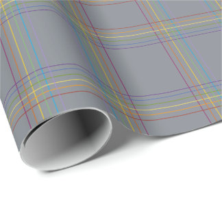 Papier Cadeau Carreaux Arc-en-Ciel
