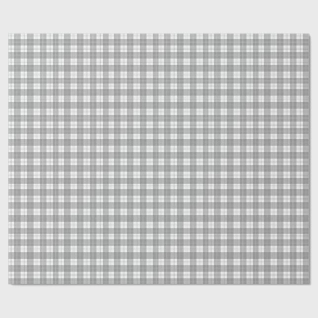 Papier Cadeau Carreaux de buffle noir et blanc (Plat)